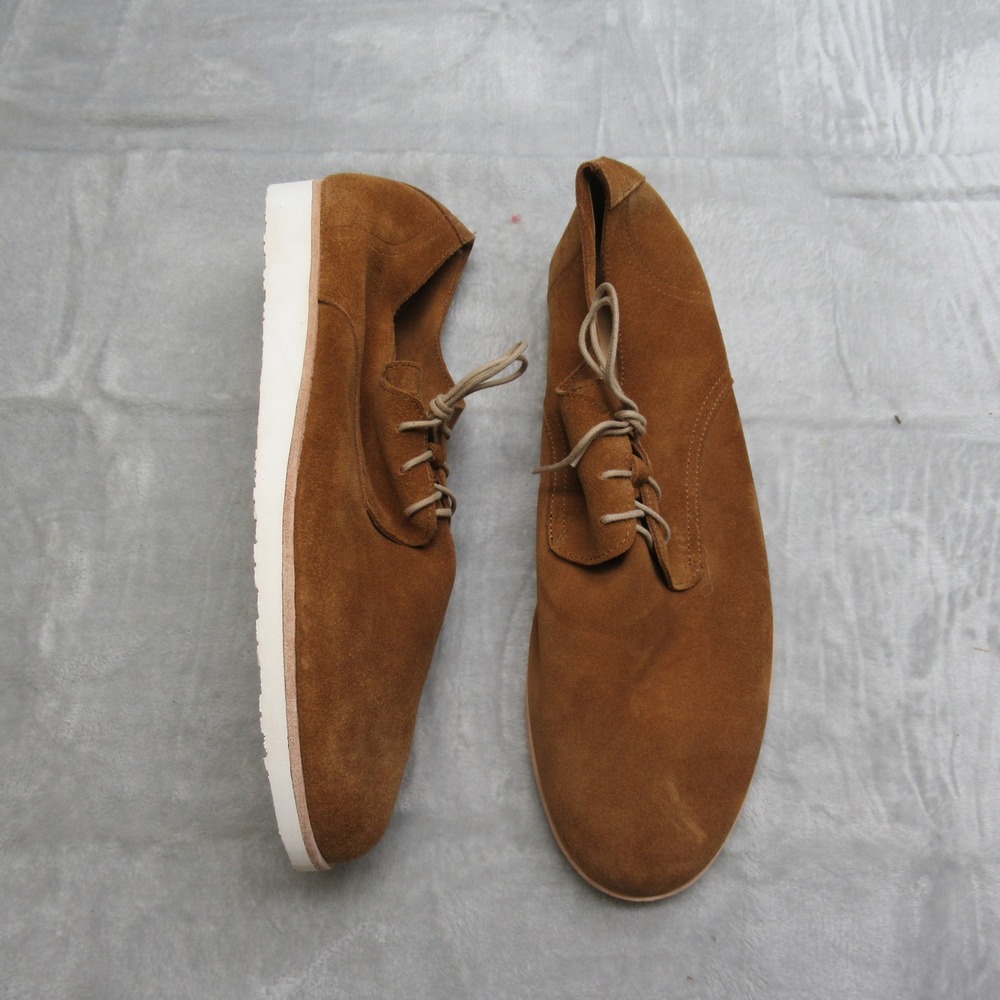 Nisolo Mens Shoes 10.5 Brown Suede Leather Oxford Lace Up Casual‎ Comfort NEW